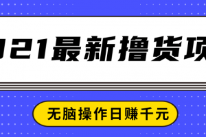 2021最新擼貨項目，一部手機即可實現無腦操作輕松日賺千元
