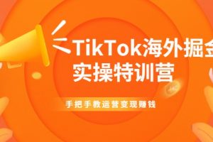 TikTok海外掘金實操特訓營：手把手教運營變現(xiàn)賺錢
