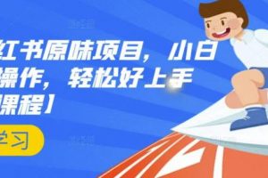 抖音小紅書原味項目，小白都可以操作，輕松好上手【視頻課程】