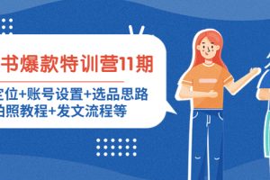 小紅書爆款特訓營11期：人設定位+賬號設置+選品思路+拍照教程+發文流程等