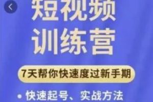 成哥從入門到精通7天短視頻運營訓練營，理論、實戰、創新共42節課