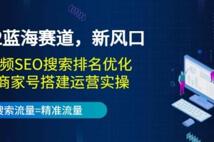 2022藍海賽道，新風口：短視頻SEO搜索排名優化 企業商家號搭建運營實操