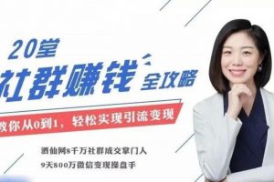 麥子老師20堂社群賺錢全攻略 教你輕松實現引流變現