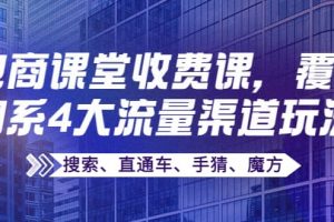 某電商課堂收費課，覆蓋淘系4大流量渠道玩法【搜索、直通車、手猜、魔方】