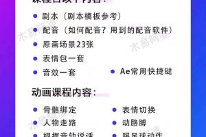 木易阿婆沙雕動畫教學視頻課程，沙雕動畫天花板，輕松漲粉，變現多樣