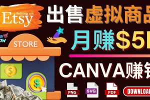 通過Etsy出售Canva模板，操作簡單，收益高，月賺5000美元