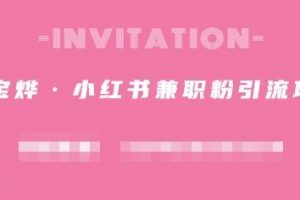 阿寶燁·小紅書兼職粉引流項目，流量大，引流效果好【視頻課程】