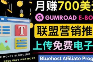 通過虛擬商品交易平臺Gumroad，發布免費電子書 并推廣自己的聯盟營銷鏈賺錢