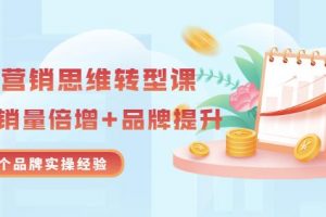 無界營銷思維轉(zhuǎn)型課：1000個品牌實操經(jīng)驗，助你銷量倍增（20節(jié)視頻）