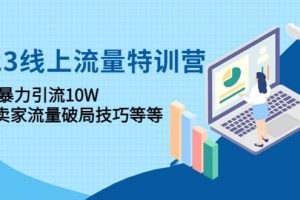2023線上流量特訓營：中小賣家流量破局技巧等等