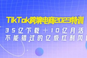 TikTok跨境電商2023特訓(xùn)：35億下載＋10億月活，不能錯(cuò)過(guò)的億級(jí)紅利風(fēng)口