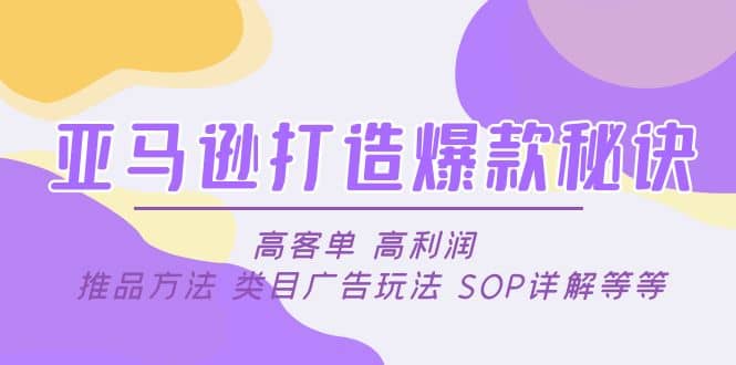 亞馬遜打造爆款秘訣:高客單 高利潤 推品方法 類目廣告玩法 SOP詳解等等插圖 亞馬遜打造爆款秘訣:高客單 高利潤 推品方法 類目廣告玩法 SOP詳解等等插圖