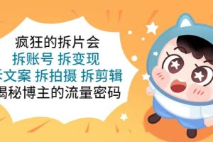 瘋狂的拆片會：拆賬號 拆變現(xiàn) 拆文案 拆拍攝 拆剪輯 揭秘博主的流量密碼