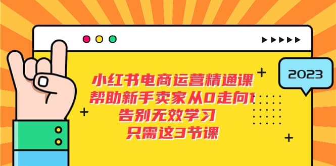 小紅書電商·運營精通課，幫助新手賣家從0走向1 告別無效學習（7節視頻課）插圖