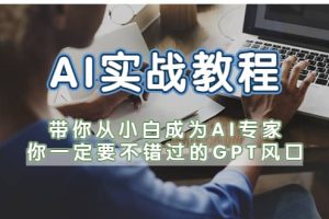 AI實戰教程，帶你從小白成為AI專家，你一定要不錯過的G-P-T風口