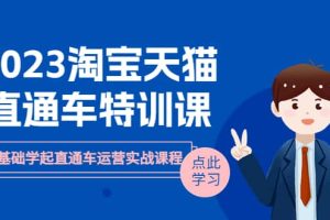 2023淘寶·天貓直通車評特訓(xùn)課，0基礎(chǔ)學(xué)起直通車運營實戰(zhàn)課程（8節(jié)課時）