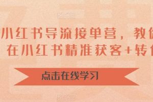 16天-小紅書 導(dǎo)流接單營，教你引爆流量，在小紅書精準(zhǔn)獲客 轉(zhuǎn)化成交