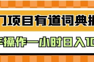 外面賣980的有道詞典掘金，只需要復制粘貼即可，新手操作一小時日入100＋【揭秘】
