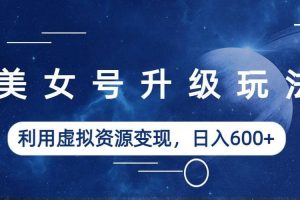 美女號(hào)升級(jí)玩法，利用虛擬資源變現(xiàn)，日入600 （教程 素材）