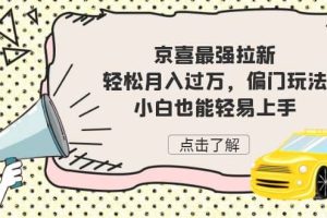 京喜最強拉新，輕松月入過萬，偏門玩法，小白也能輕易上手