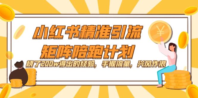 小紅書精準引流·矩陣陪跑計劃：燒了200w得出的經驗，手握流量，興風作浪！插圖