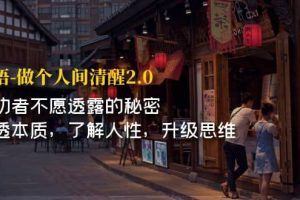 開·悟-做個人間·清醒2.0 成功者不透露的秘密 看透本質 了解人性 升級思維