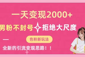 一天收款2000元，男粉不封號拒絕大尺度-色粉全新的變現方法
