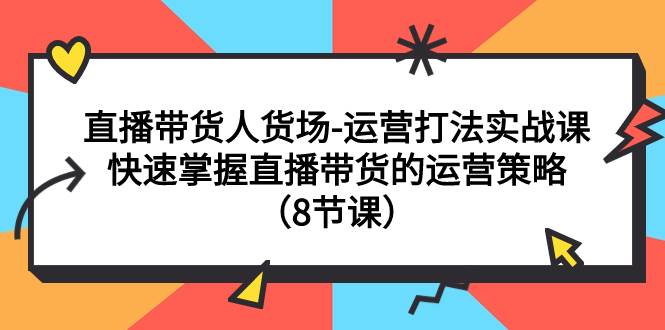直播帶貨人貨場-運營打法實戰課：快速掌握直播帶貨的運營策略（8節課）插圖