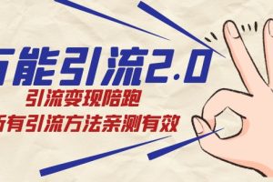 紳白·萬能引流2.0，引流變現陪跑，所有引流方法親測有效
