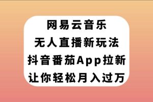 網易云音樂無人直播新玩法，抖音番茄APP拉新，讓你輕松月入過萬