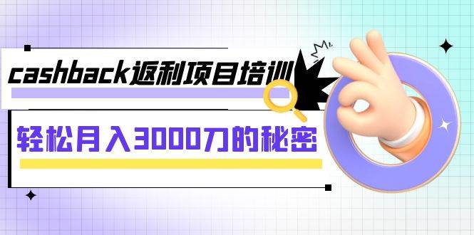 cashback返利項目培訓：輕松月入3000刀的秘密（8節課）插圖