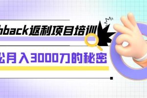 cashback返利項目培訓：輕松月入3000刀的秘密（8節課）