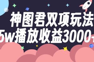 神圖君雙項玩法5w播放收益3000