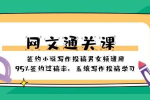 網(wǎng)文-通關(guān)課-簽約小說寫作投稿男女頻通用，95%簽約過稿率，系統(tǒng)寫作投稿學(xué)習(xí)