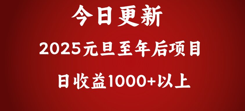 翻身項目，日收益1000+以上