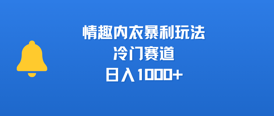 情趣內衣暴利玩法,冷門賽道,日入1000+插圖 情趣內衣暴利玩法,冷門賽道,日入1000+插圖