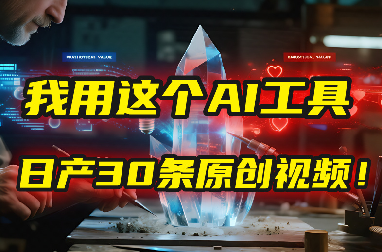 別再真人出鏡了！我用這個AI工具，1張照片就能日產30條原創視頻！