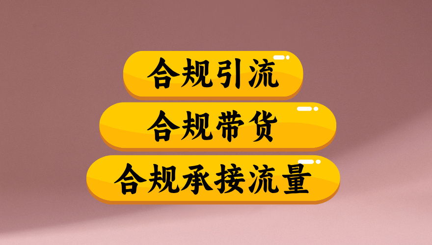 合規引流、合規并且高效地做帶貨、合規承接流量(揭秘)插圖 合規引流、合規并且高效地做帶貨、合規承接流量(揭秘)插圖