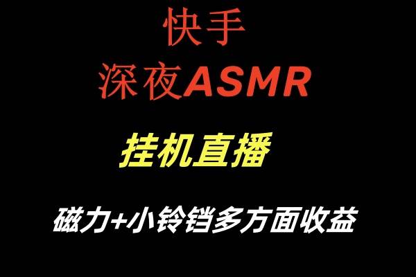 快手深夜ASMR掛機直播磁力 小鈴鐺多方面收益插圖 快手深夜ASMR掛機直播磁力 小鈴鐺多方面收益插圖