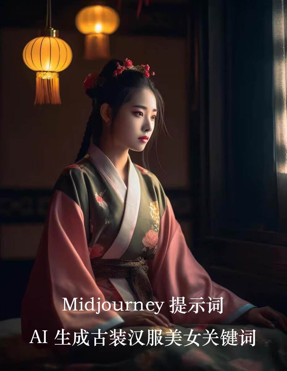 Midjourney關鍵詞-AI生成中國風古裝漢服美女人像提示關鍵詞插圖1 Midjourney關鍵詞-AI生成中國風古裝漢服美女人像提示關鍵詞插圖1