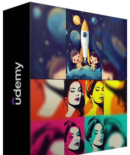 Midjourney AI人工智能創建和銷售令人驚嘆的海報教程-10節課-中英字幕插圖1