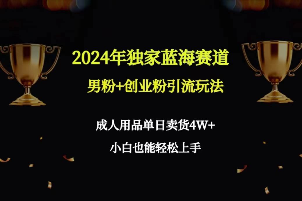 2024年獨(dú)家藍(lán)海賽道男粉+創(chuàng)業(yè)粉引流玩法，成人用品單日賣(mài)貨4W+保姆教程
