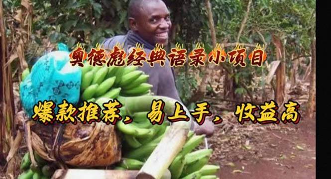 奧德彪經典語錄小項目，爆款推薦，易上手，收益高