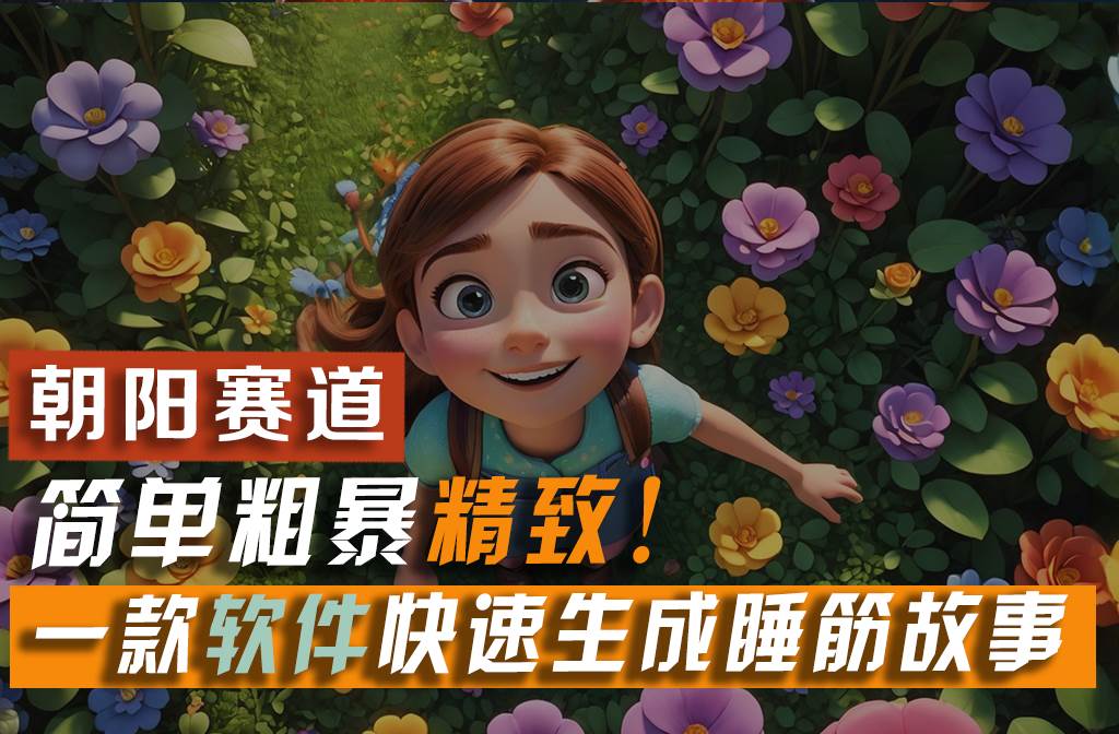 利用一款軟件5分鐘一條爆款睡前故事,簡單粗暴精致!小白月入2w+